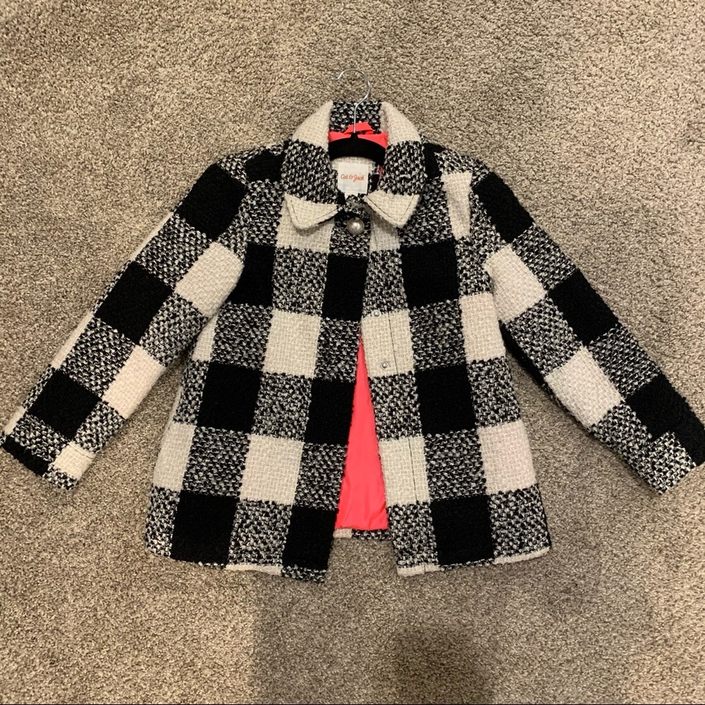 Cat & Jack Tweed B&W Coat